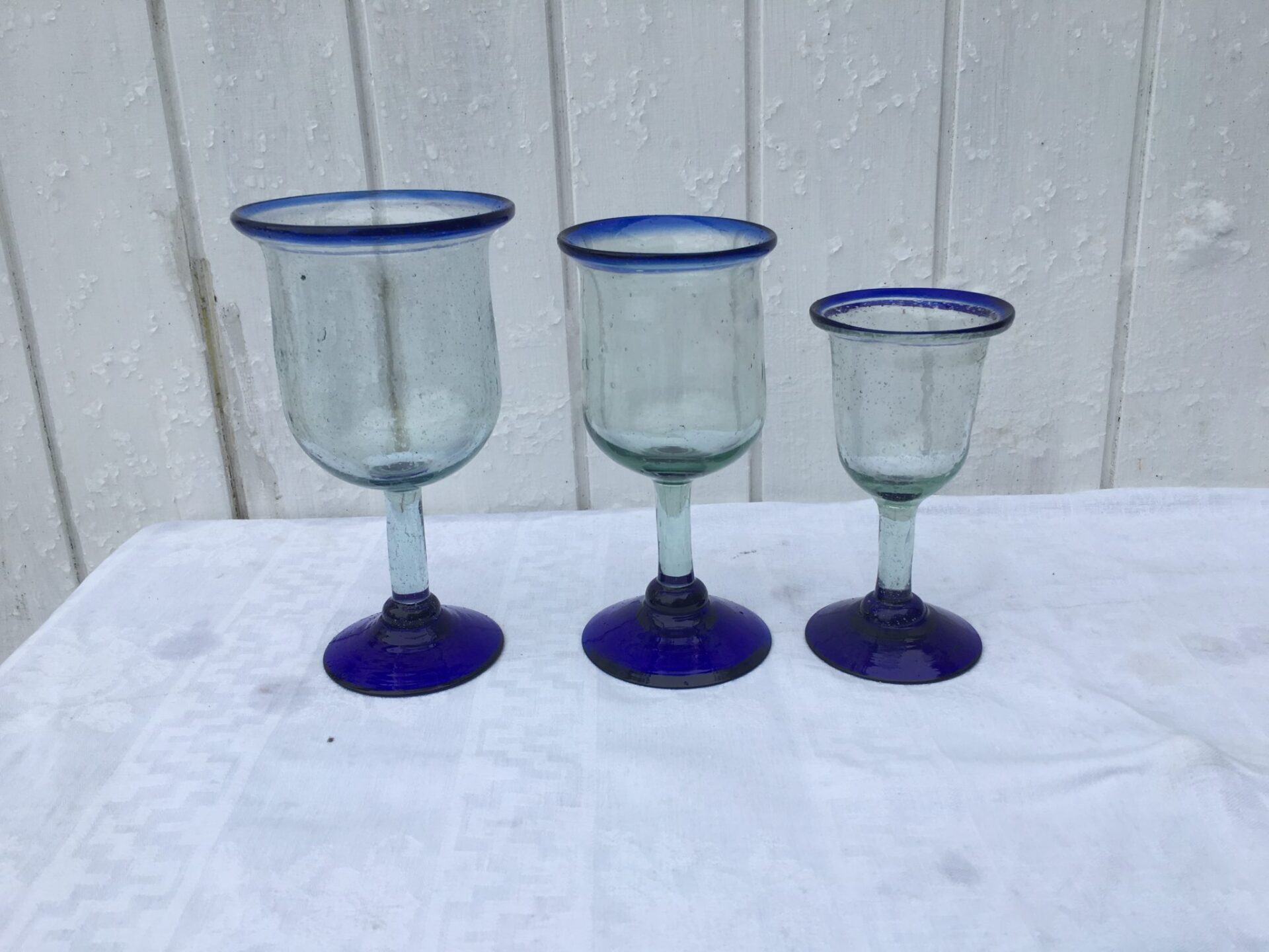 25 stk mundblæste glas i alt 400 kr