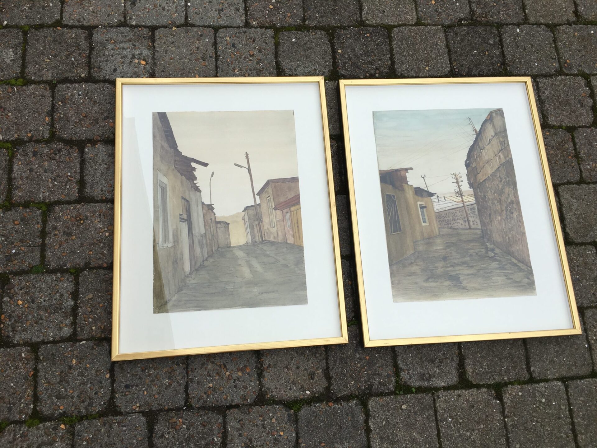 2 stk akvarel i alt 400 kr