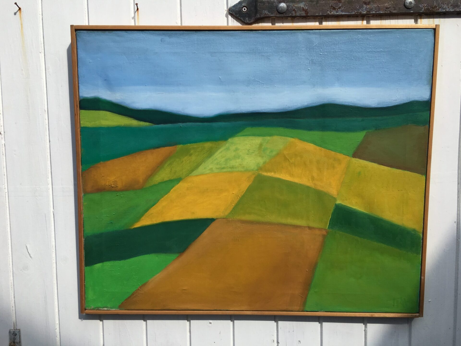 Maleri sign Toft, (76x42 cm) pris 300 kr