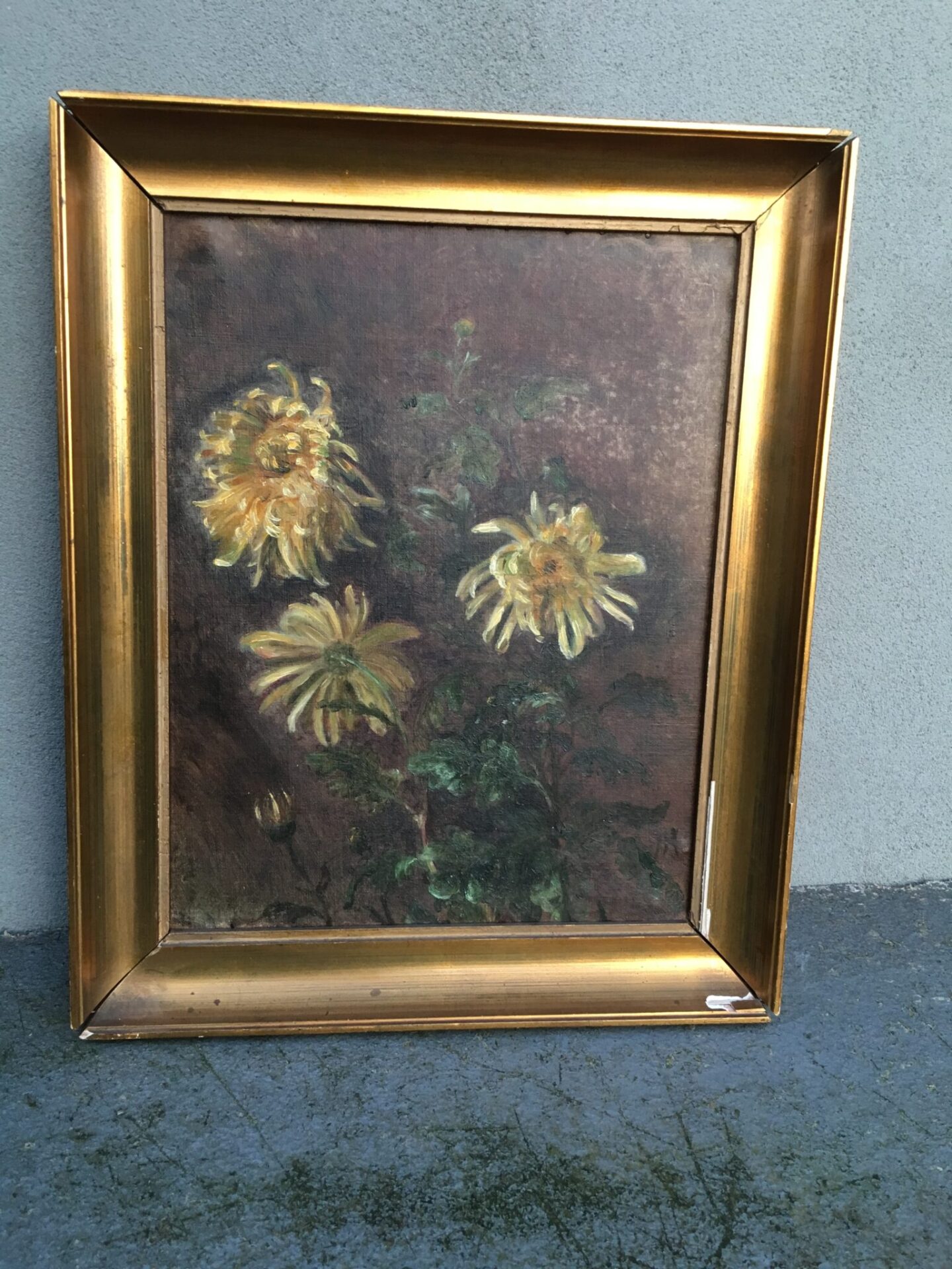 Lille fint lille blomstermaleri, 37x46 cm, ingen signatur, pris 300 kr