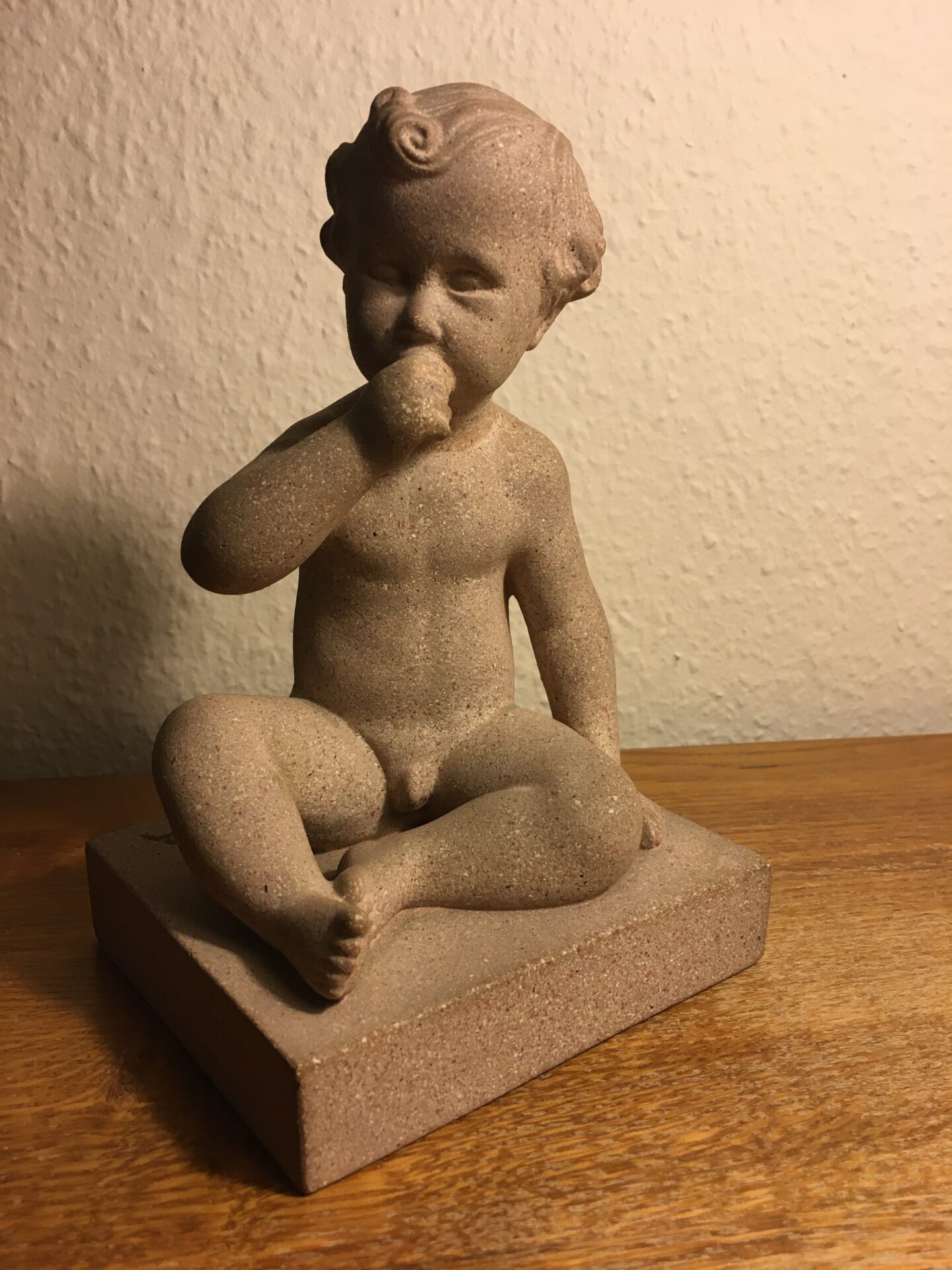 Just Andersen, sandstensfigur, mrk.
