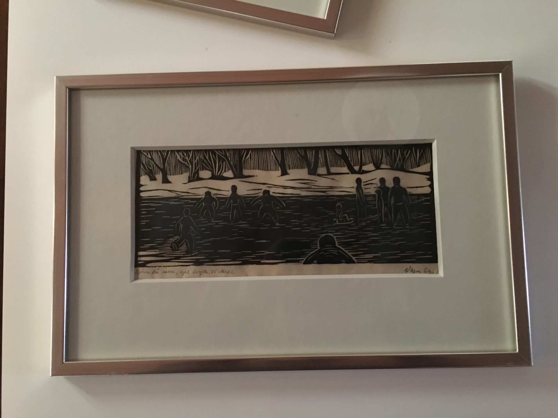 Vagn Christensen, træsnit, (rammemål 43x28 cm)