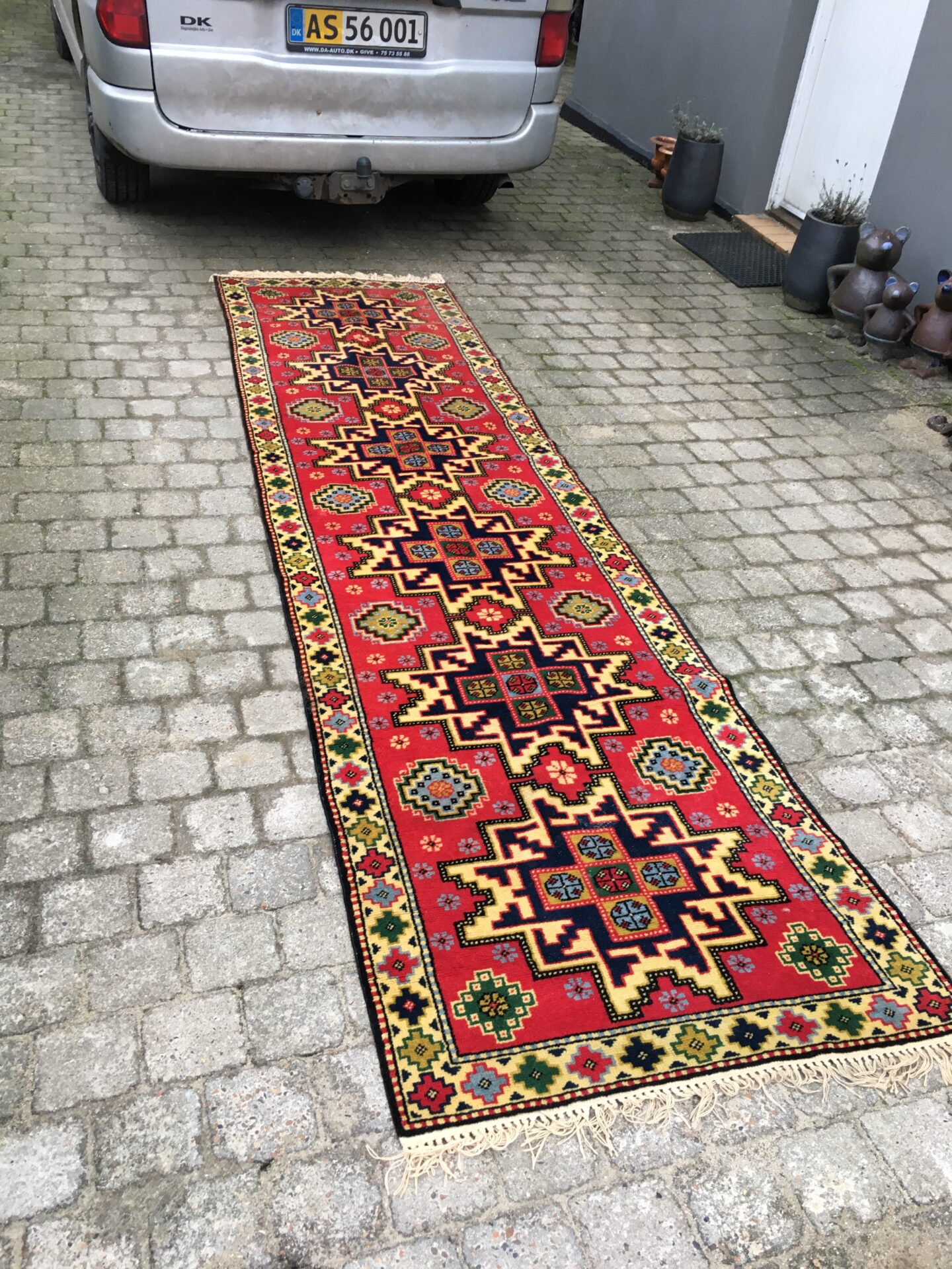 Ægte tæppe, løber, 340x85 cm, belholdt, pris 1000kr