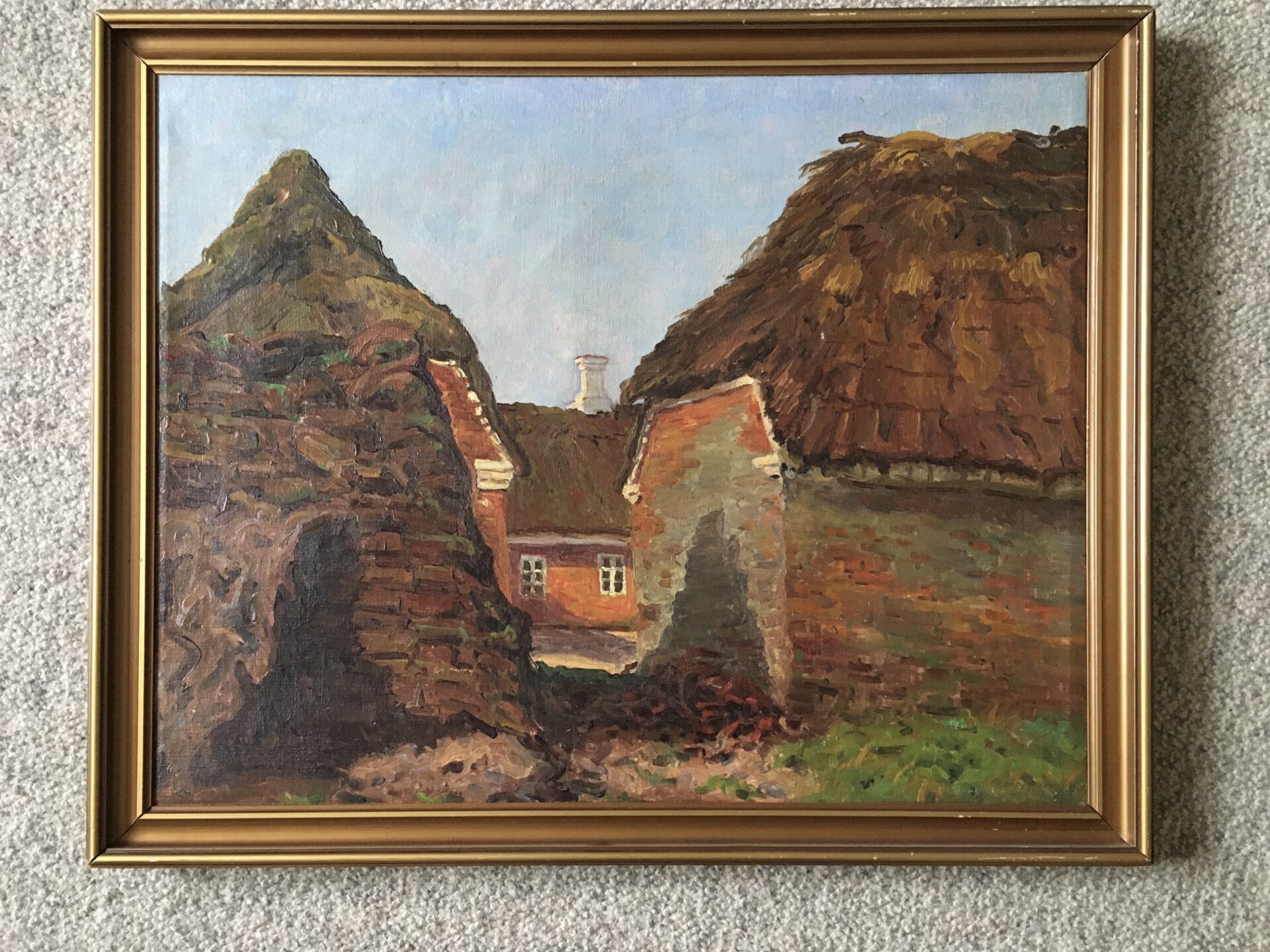 Jens Lauritzen Thomsen, Ansager, maleri, rammemål 53x42 cm, pris 500 kr