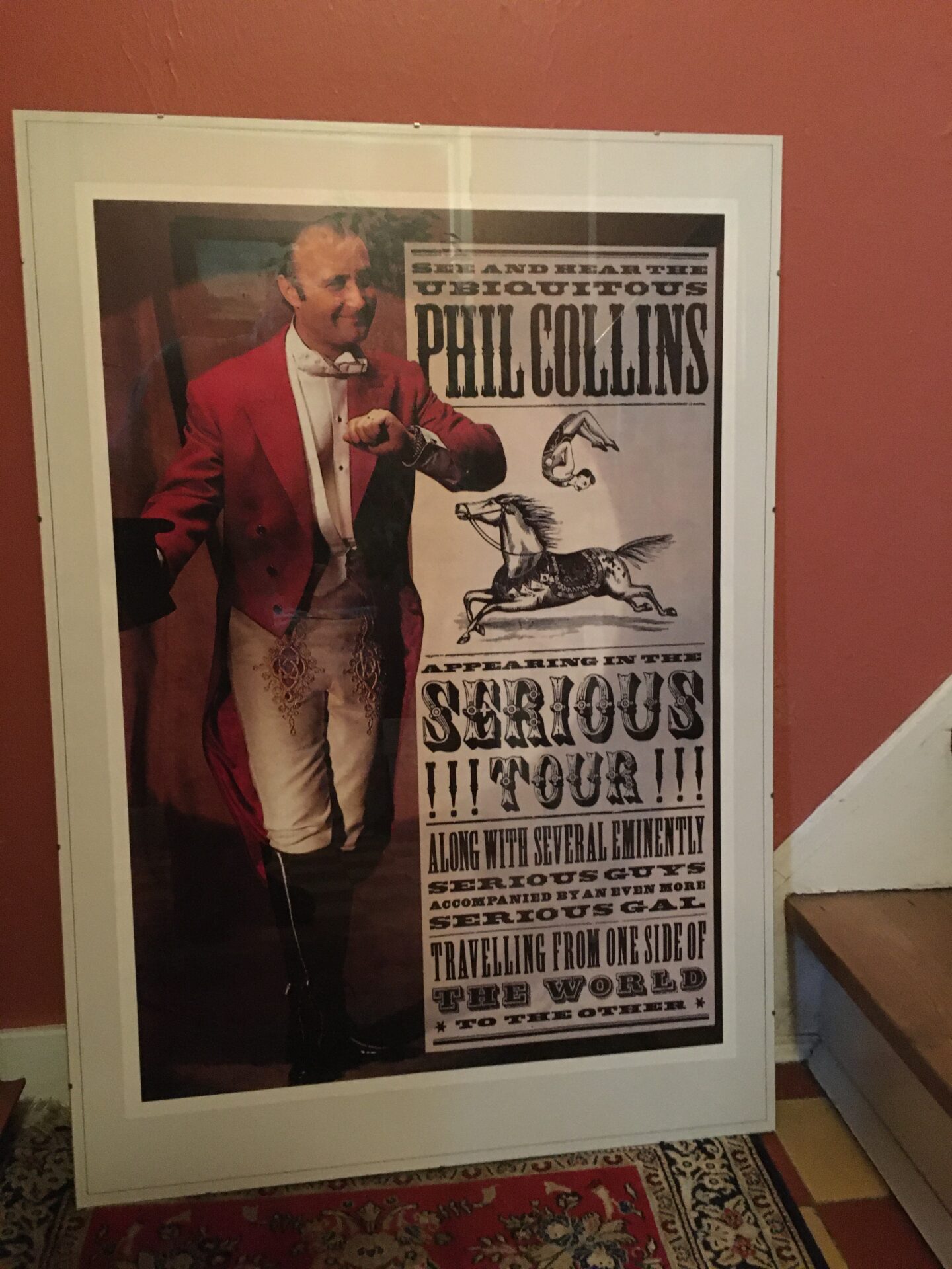 Phil Collins koncert plakat fra 1990, monteret i skifteramme, 70x100 cm , pris 300kr