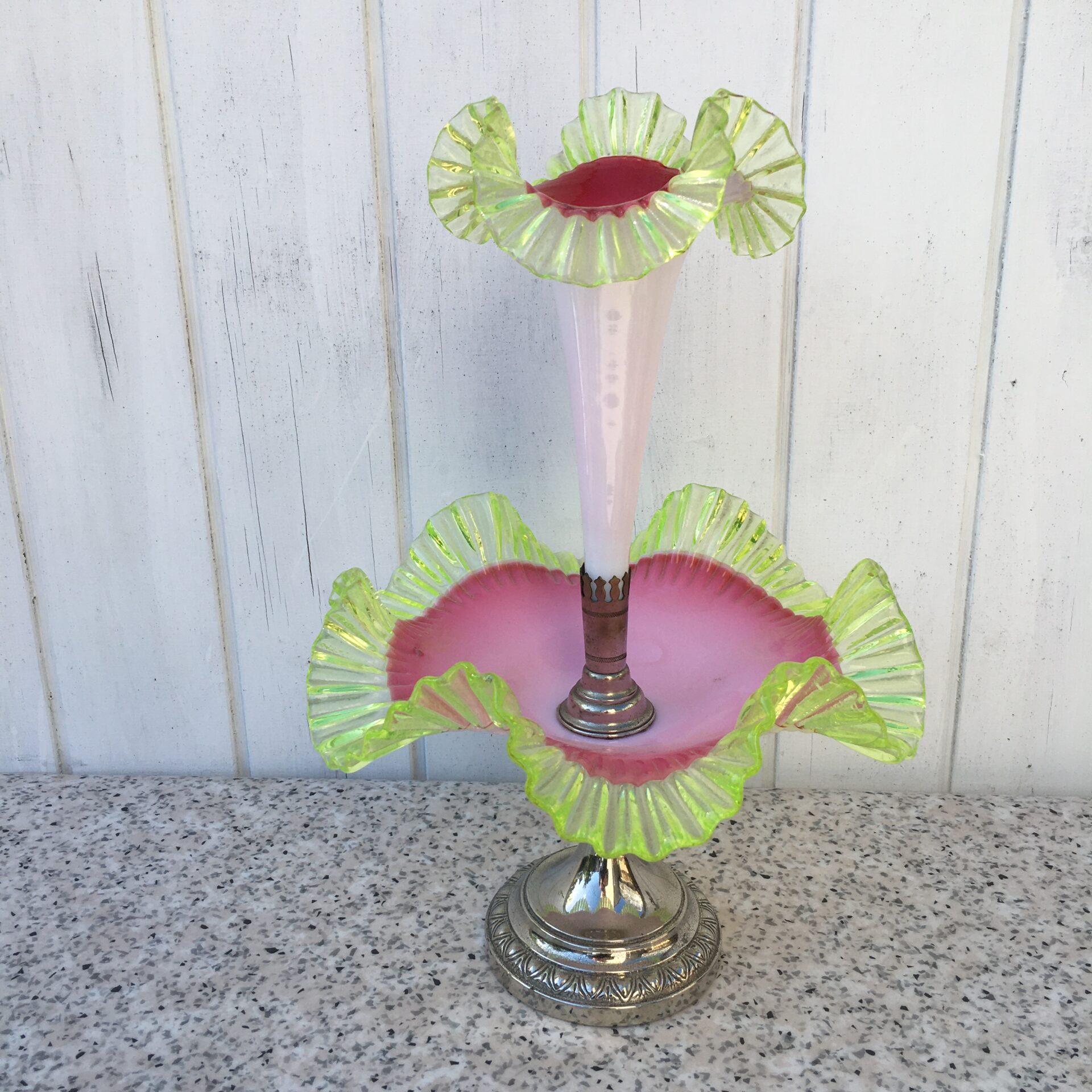 Glasopsats fra 1800-tallet, h= 38 cm, fejlfri, pris 1000kr