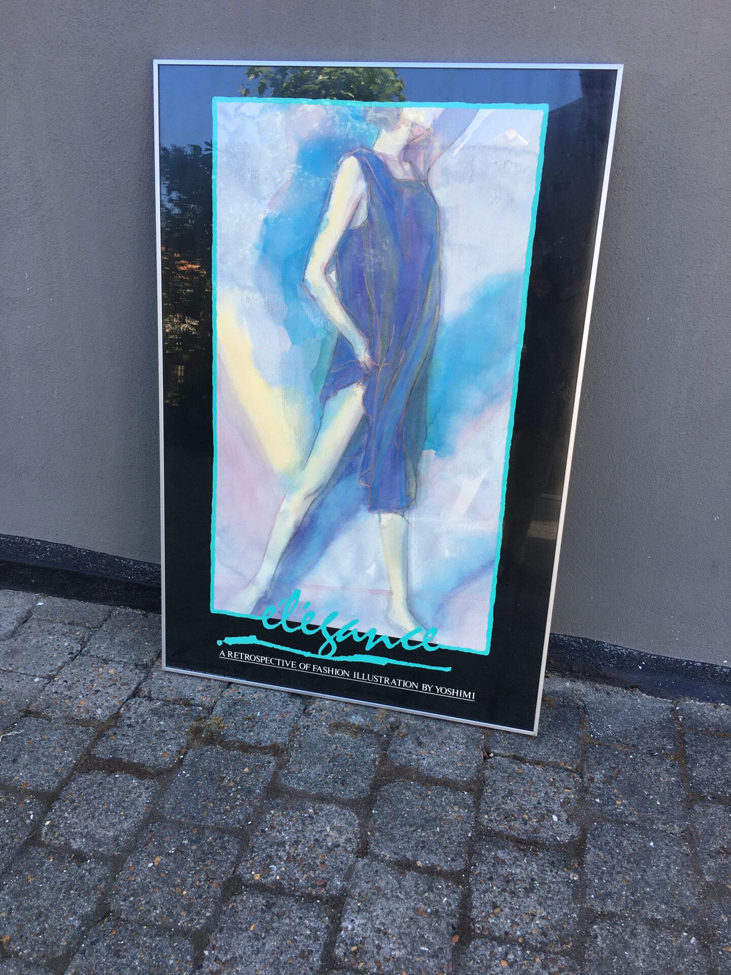 indrammet offset tryk, Yoshimi-elegance, rammemål 60x90 cm, pris 400kr