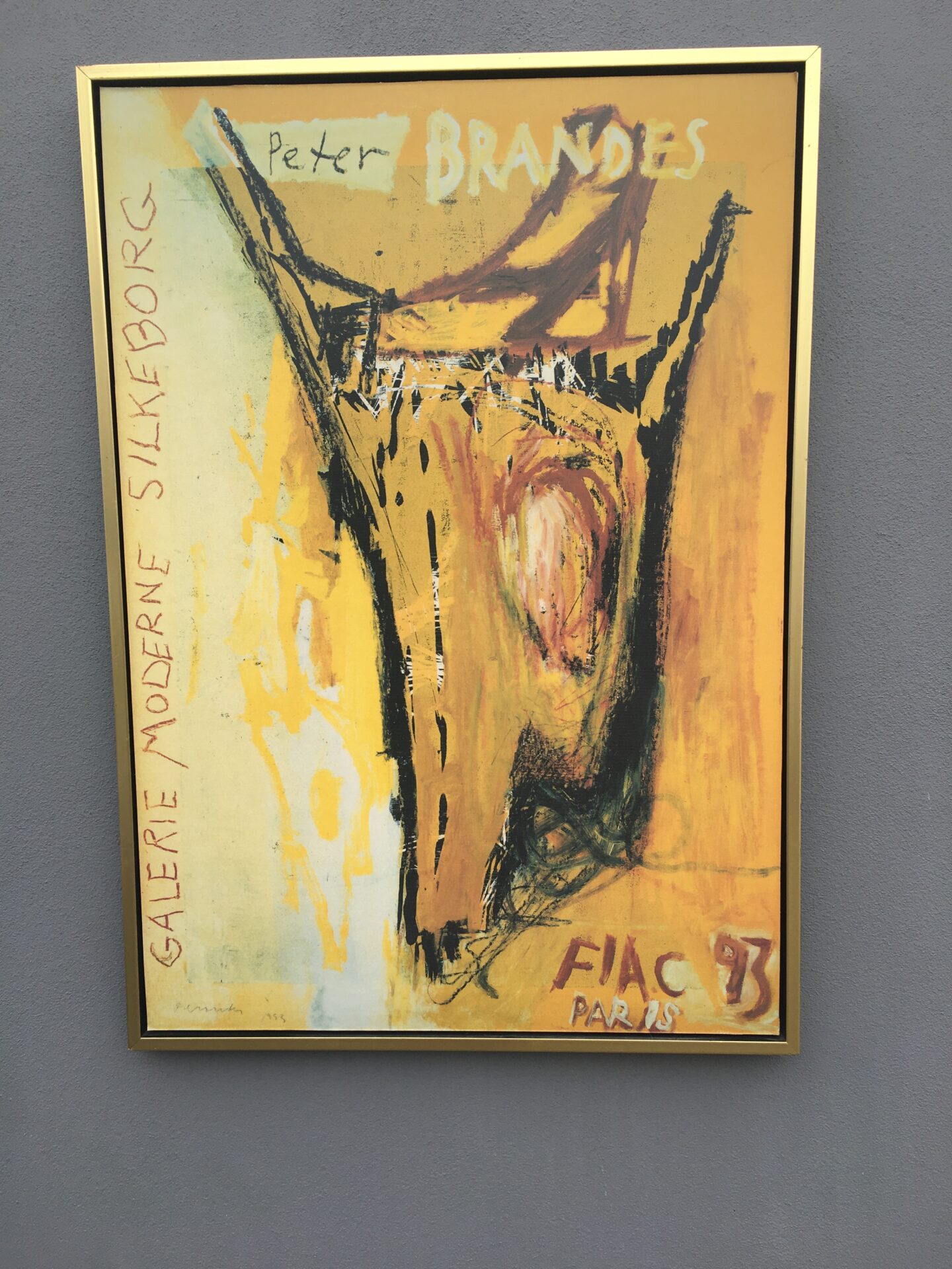 Peter Brandes Kunsttryk, rammemål,70x100 cm, pris 300kr