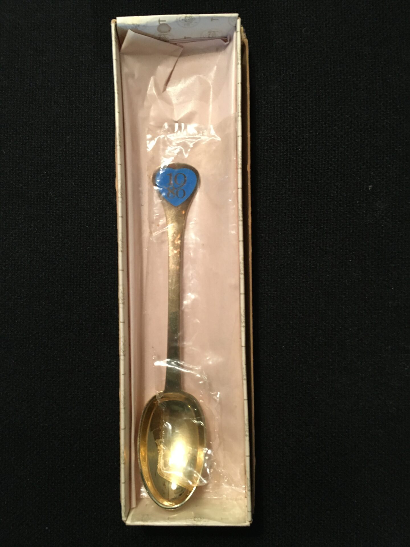 Hans Hansen Årske, 1980, forgyldt sterling sølv, original emballage, l=16 cm, pris 300kr