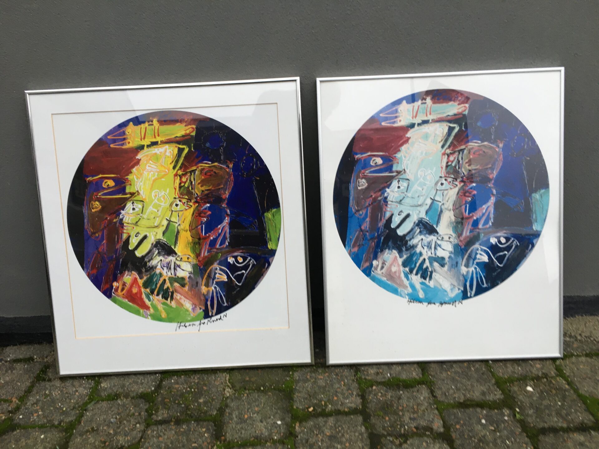 Knud Nielsen, signeret kunsttryk, rammemål 56x61cm, pris pr. stk 300kr