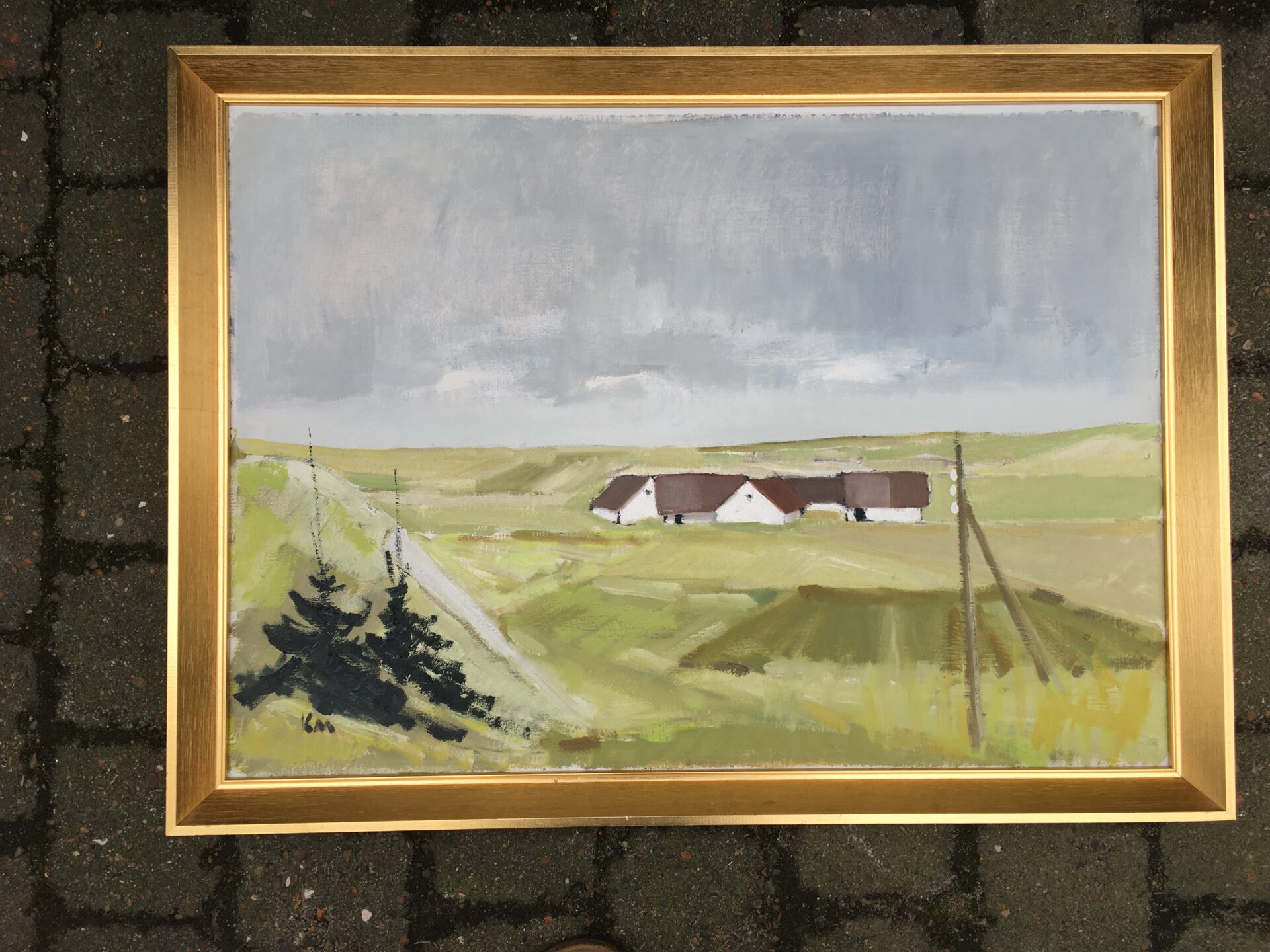 Karsten Hallberg Møller, oliemaleri, rammemål 55x77 cm, pris 500kr