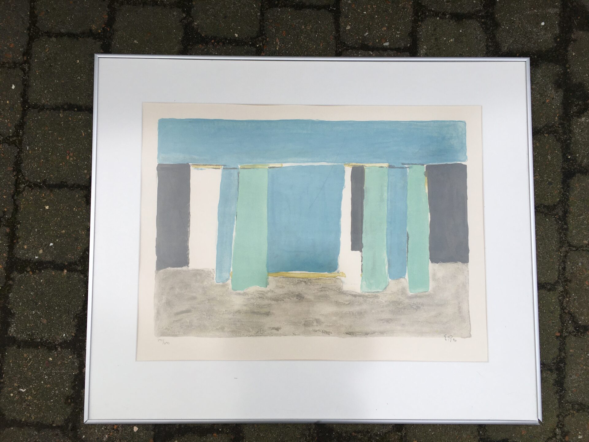 Emil Gregersen, litografi nr191/690, signeret i 90, rammemål 64x77. Pris 400kr