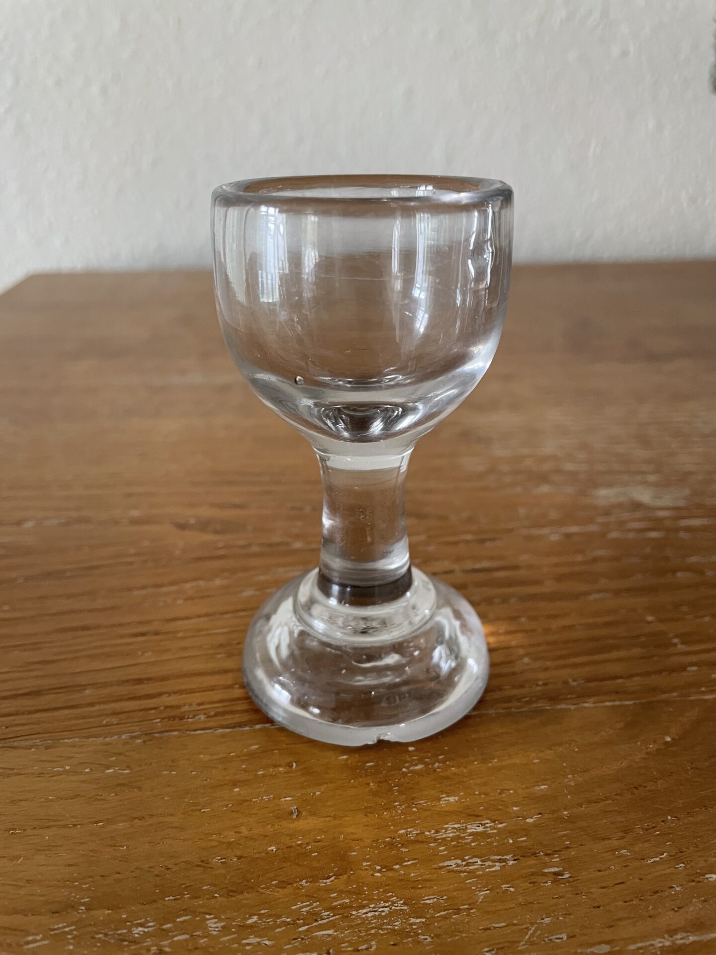 Jernbaneglas fra 1800-tallet, Aalborg eller Fyens glasværk, h= 9 cm, pris 300kr