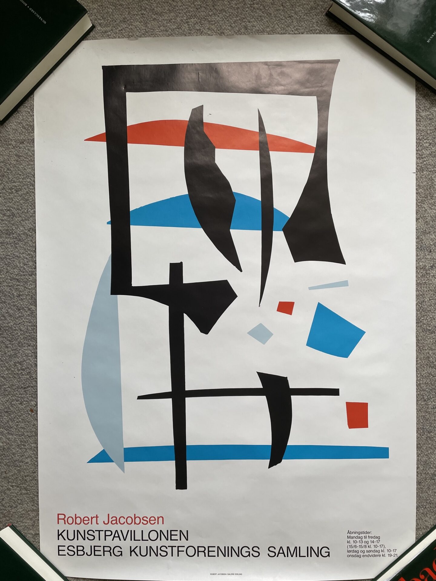 Robert Jacobsen, gammel udstillingsplakat, 100x70 cm (rullet). Pris 250 kr